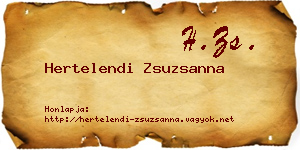 Hertelendi Zsuzsanna névjegykártya